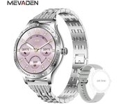 WEEDOM - Reloj inteligente de lujo con pantalla IPS de 1,27 pulgadas, Bluetooth, llamadas, esfera personalizada, IP67, resistente al agua, rastreador de actividad física para Android e iOS plata