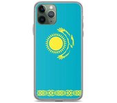 Coque iPhone - Kazajstán - Drapeau officiel - Souple - Multicolore - Compatible iPhone 11 Pro