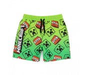 Shorts de baño Creeper de Minecraft para niños 11-12 verde/negro
