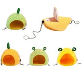 Cama para hámster, casa para mascotas pequeñas, accesorios para jaulas, linda casa colgante para hámster, chinchilla, ratón, ardilla, conejillo de indias, animales pequeños