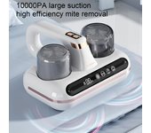 Aspirador de colchón Luz UV Eliminador de ácaros de succión fuerte con filtración 100 W de potencia Fácil limpieza Monitoreo de humedad de alta precisión Limpiador de cama color rosa