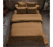 Housse de couette 200x200 cm en Gaze de coton Camel 200 x 200 cm marrón