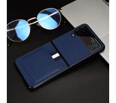 Funda de cuero antiarañazos con ranura para tarjetas de visita para Samsung Galaxy Z Flip 4 5g Flip3 Flip4 Flip 3 Zflip4 Fundas antipolvo para teléfonos celulares for Samsung Z Flip 4 verde