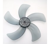 Aspas de ventilador silenciosas de plástico universales de 5 hojas con tuercas de repuesto para ventiladores domésticos, ventiladores de pie y ventiladores de mesa negro