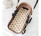 Cojín para silla de bebé, colchón suave, cochecito para niños, alfombrilla para coche, accesorios para cochecito beige