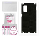 apgo Protective Skin Sticker for the back+sides compatible with Samsung Galaxy M52, Full Wrap Film, Foil, Vinyl - Pattern Matrix