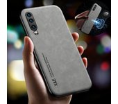Para Huawei P20 P30 Pro funda de teléfono con soporte magnético para coche para Huawei P30 Lite Mate 20X 20 30 Pro funda trasera de silicona a prueba de golpes For P30 gris oscuro