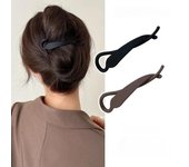 Pinza para el pelo con forma de plátano mate esmerilado, sencilla, coreana, de resina acrílica, para coletas, tocado informal que combina con todo