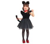 Disfraz de Halloween de Clearstone Petit Chat Noir para niña de 80 cm, color negro