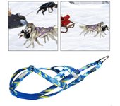 Arnés de mushing para perros, Bikejoring de tracción, trineo de entrenamiento de velocidad profesional Blue Medium