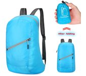 Mochila de viaje plegable portátil, Mochila deportiva ligera, bolso de Montañismo al aire libre multifuncional, mochila impermeable Unisex azul