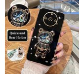 Funda con soporte de silicona con purpurina y arena movediza Realme11 para Oppo Realme 11 10 9 Pro Plus 8 8i 9i 4g 5g 11pro Neo 2 3 realme c55 gris/negro