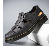 Zapatos hechos a mano, sandalias de buena calidad, sandalias impermeables informales de verano para exteriores, zapatos cómodos para hombre, playa romana diaria, hombre 38