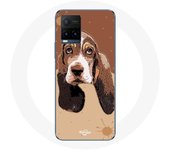Coque pour Vivo Y21s 2021 / Y21 2021 Basset Hound chien visage