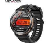 MEVADEN New 1.7 inch Screen Bluetooth Call Smart Watch Men Sport Fitness Tracker 600mAh Flashlight Smartwatch for Android IOS negro