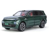 Modelos de coches de juguete LI L9 a escala 1/24, simulación de aleación fundida a presión con sonido y luz, modelo de coche extraíble, juguetes para niños, regalos coleccionables de cumpleaños. azul