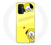 Coque pour Oppo A74 5G BTS Bangtan BT21 Chimmy Jimin Fond Jaune
