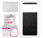 apgo Protective Skin Sticker for the back compatible with Xiaomi M4 5G, Wrap Film, Foil, Vinyl - Pattern Black Honeycomb