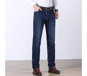 Pantalones vaqueros de talla grande para hombre, pantalones rectos elásticos informales de negocios 29 negro
