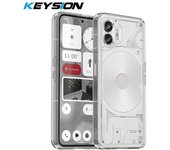 KEYSION-funda transparente a prueba de golpes para Nothing Phone 2 1, parachoques transparente, funda trasera de silicona suave de TPU para Nothing Phone 1 2 for Nothing Phone 2