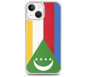 Funda iPhone - Drapeau Comores - iPhone 13 mini - Souple - Multicolore - Verticale