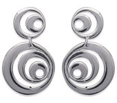 Les Trésors De Lily [K3811] - Boucles Argent 'Chorégraphie' argenté (rhodié) - 23x14 mm plata