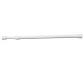 Barra de cortina de ducha para baño con carga ajustable, tensor extensible, telescópico, para colgar en la pared blanco