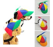 Gorra de béisbol para perro y gato: tocado de peluche con diseño de libélula de bambú y pico de pato Small