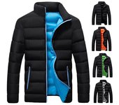 Chaqueta térmica de otoño e invierno para hombre, chaqueta ligera de plumón, ropa de abrigo informal a la moda para hombre, cortavientos, ropa para hombre 6XL negro
