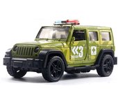 1/36 Coche de policía todoterreno, modelo de ambulancia, coche de juguete para niños con sonido y luz 1/36-Size:10.5*4.5*4.2cm verde