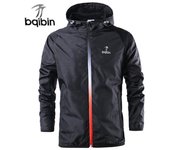 Verano Para Hombre Moda Cortavientos Chaquetas Delgadas Para Hombre Con Capucha Casual Abrigo Deportivo Tamaño Grande S negro