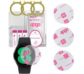 3 protectores de pantalla híbridos ultratransparentes apgo compatibles con Samsung Galaxy Watch4 de 40 mm, nanovidrio flexible, excelente reemplazo para vidrio templado, pantalla
