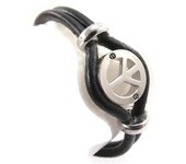Les Trésors De Lily [J7572] - Pulsera de diseño 'Peace' negro