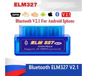 ELM327 V2.1 OBD2 escáner Bluetooth Wafer Chip Mini ELM 327 Auto OBDII herramienta de diagnóstico de coche para Android iPhone lector de código