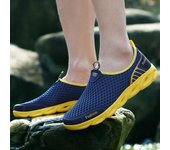 Zapatos de malla transpirables para hombre Zapatos con agujeros Zapatillas de deporte de verano 45 negro