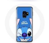 Coque pour Samsung Galaxy S9 plus Stitch mignon fond bleu