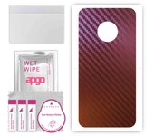 apgo skin sticker film foil vinyl for the BACK compatible with Motorola Moto G5 Plus, scratch-resistant, easy to install - Carbon Chameleon CAKA5