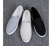 Zapatos de verano para hombre, zapatos casuales, zapatos de lona transpirables, ligeros, salvajes, zapatos perezosos 39 beige