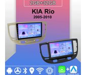 Radio con Android Carplay para KIA Rio 2005-2010, reproductor multimedia, unidad principal, estéreo, navegación GPS, Bluetooth, WIFI, 2+32 GB 1+16GB plata