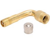Extensión de válvula de neumático con curva de 90 grados, adaptador de válvula Schrader de latón para motocicleta