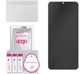 apgo Privacy Matte Hybrid protective glass compatible with Samsung Galaxy M13, flexible nano glass, great replacement for tempered glass, scratch-resi