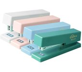 Grapadora de moda para encuadernación de escritorio, carpeta de libros, grapado de papel duradero, colores de moda, suministros escolares, papelería, accesorios de oficina blanco