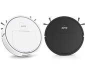 Aspiradora robot de gran succión, silenciosa, anticolisión, recargable negro