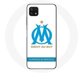 Coque pour Samsung Galaxy A22 5G Olympique de Marseille Logo Fond Blanc