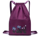 Mochila de nailon Rilibegan, bolsa para natación y fitness, mochila bordada de gran capacidad, bolsa deportiva a prueba de salpicaduras