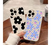 Funda de teléfono antideslizante con flores onduladas para Iphone 12 11 13 14 Pro Max X Xsmax Xr 7 8 Plus Se 2020 2022, carcasa trasera suave a prueba de golpes For iPhone 8 Plus