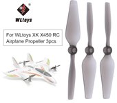 WLtoys XK X450 RC Avión Avión Helicóptero Hélice de ala fija 3 piezas negro