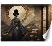 Fondo de pantalla de geisha japonesa 100x70 beige