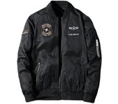 Chaqueta de piloto de la fuerza aérea para hombre, otoño e invierno, uniforme de béisbol bordado para hombre, ropa de trabajo suelta, chaqueta de moda de gran tamaño M