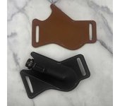 Herramientas para exteriores para acampar Navaja plegable con clip para cinturón Navajas de bolsillo Funda de piel sintética antiarañazos negro